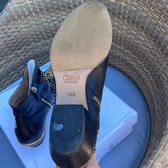 Chloe short boots in black gold - Picture 9 of 9